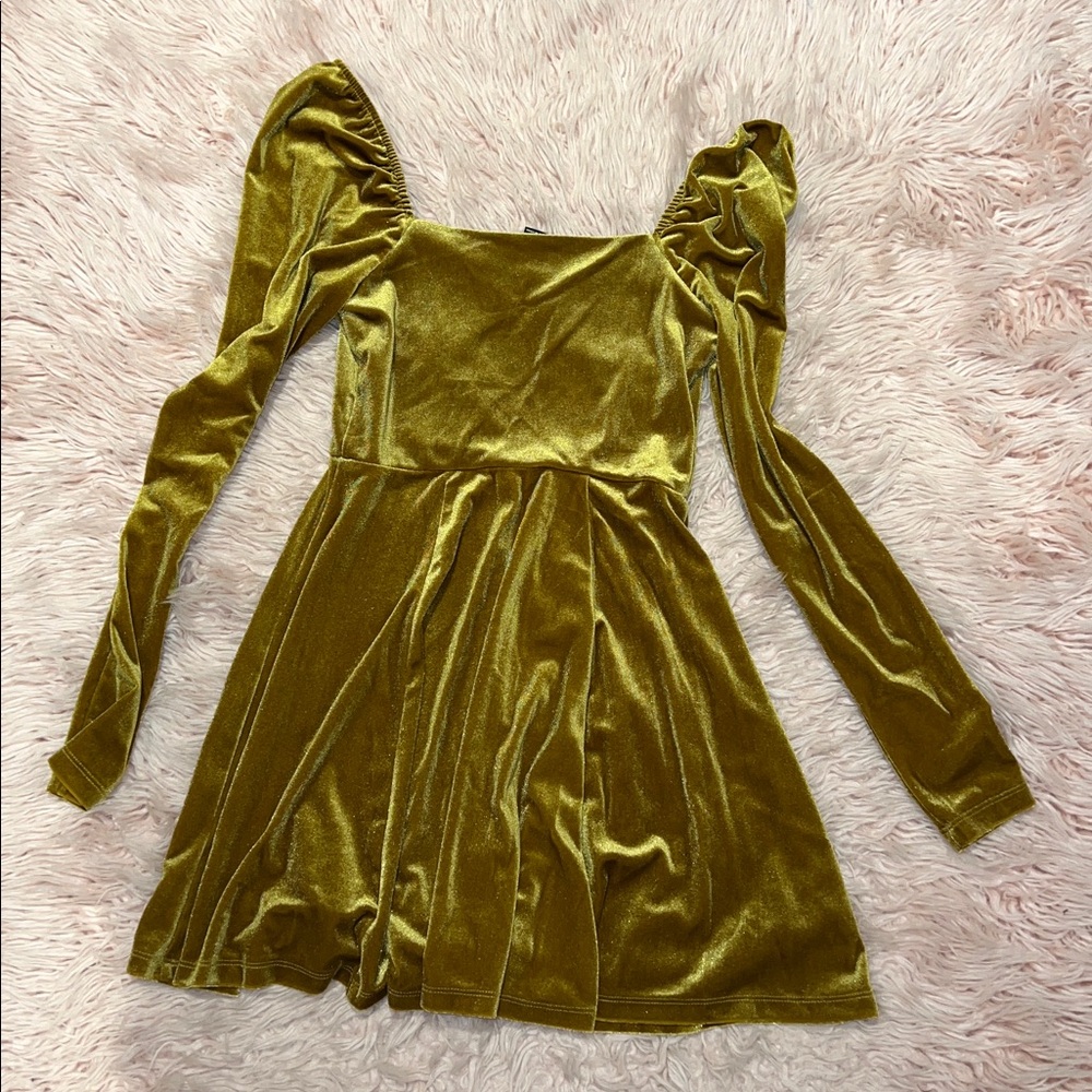Velvet Puff Sleeve Mini Dress – Size Small - Picture 7 of 7